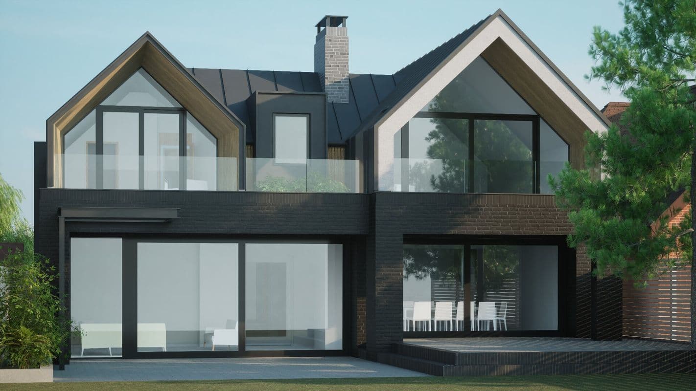 Fairway project rear elevation, design and planning by Small BIM in collaboration with Orbis Town Planning Ltd